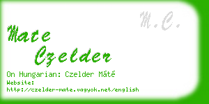 mate czelder business card